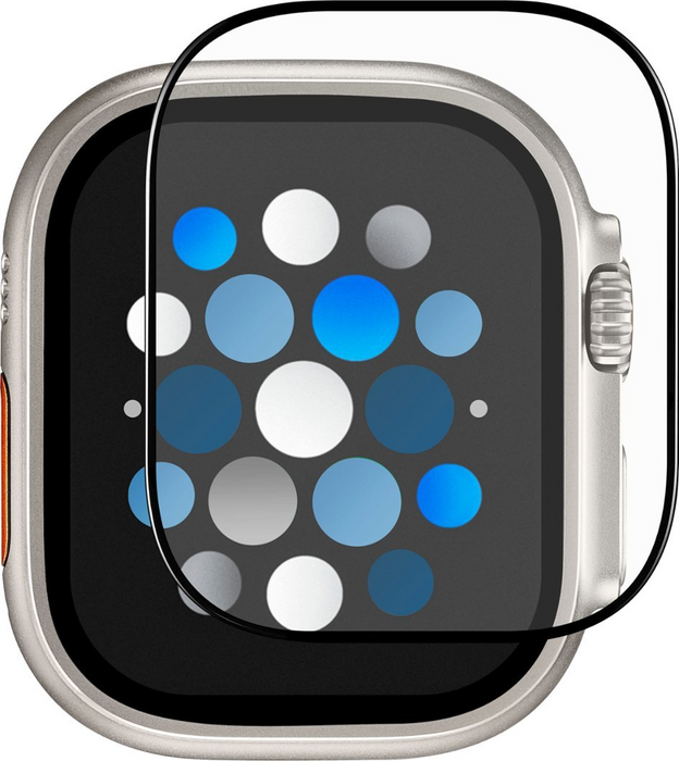 Apple Watch Ultra 49mm Tempered Glass Screen Protector (Black Edge) - Accessories