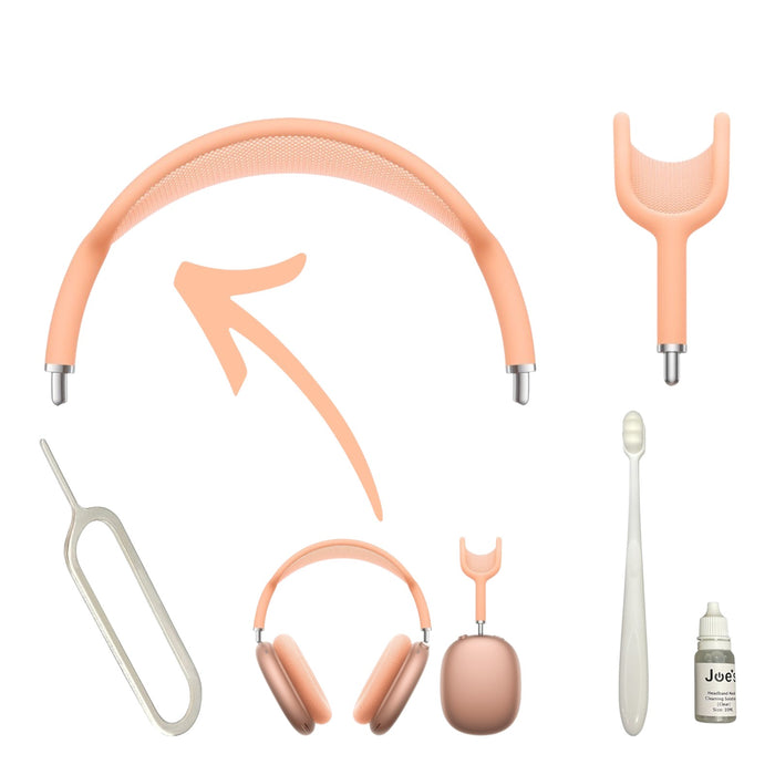 Apple AirPods Max Wireless Headphones Headband Arch Replacements + 10mL Cleaner + Sim Removal Tool (New) Part Repair - Kit