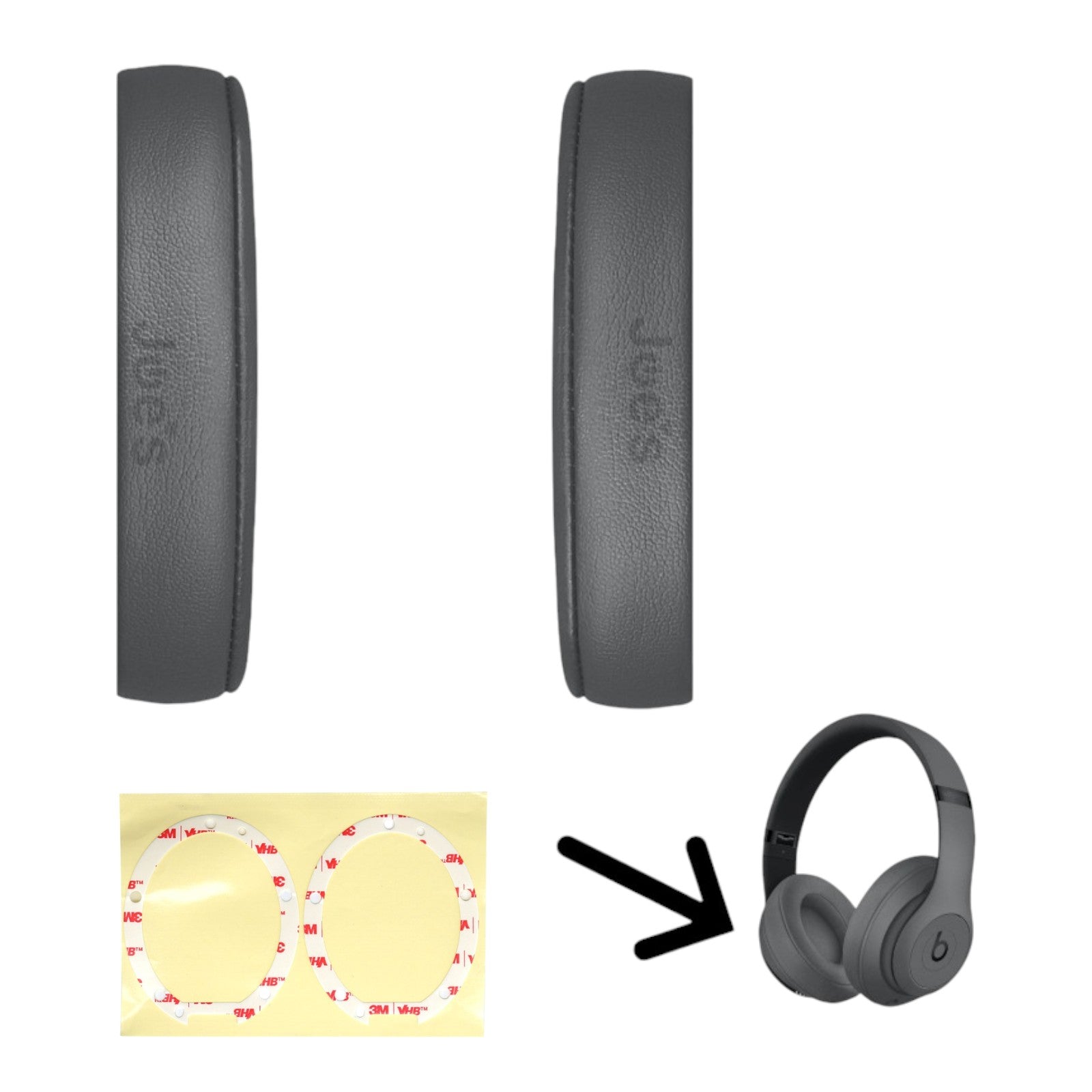 Beats By Dre Studio 3 Wireless Ear Pads Muffs Cushions Replacement Pair A1914 - Parts