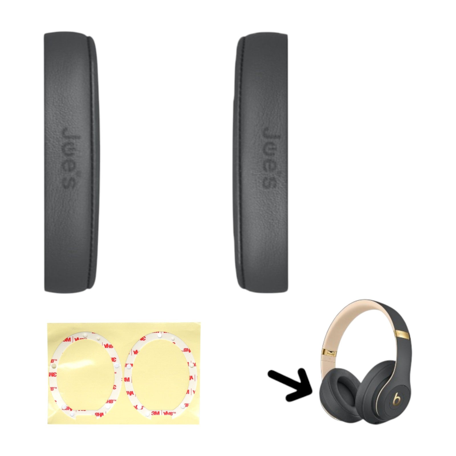 Beats By Dre Studio 3 Wireless Ear Pads Muffs Cushions Replacement Pair A1914 - Parts