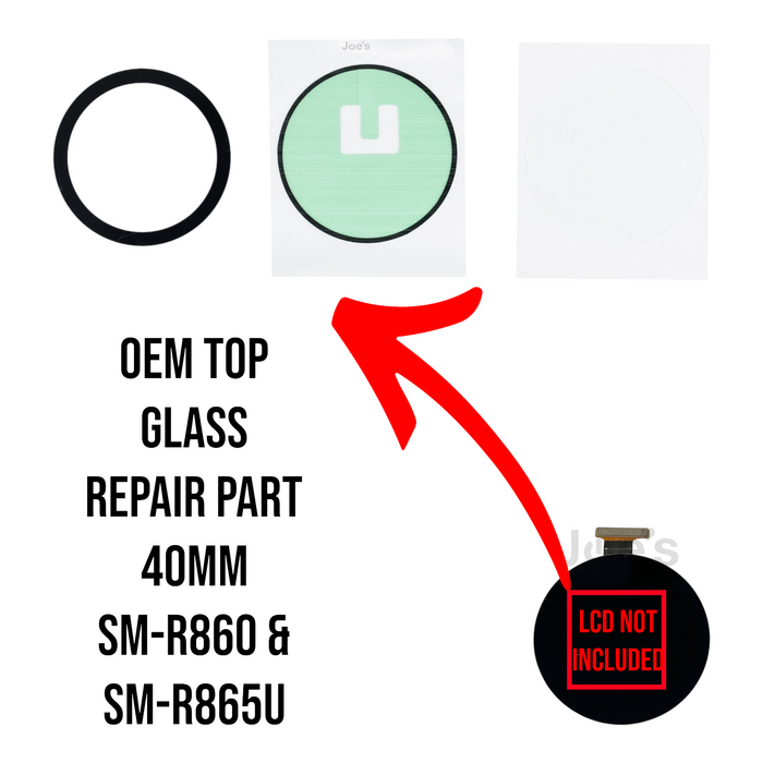 Samsung Galaxy Watch Active 4 SM-R860 SM-R870 Top Screen Glass Replacement - Parts