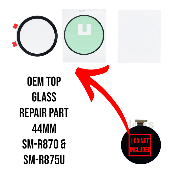 Samsung Galaxy Watch Active 4 SM-R860 SM-R870 Top Screen Glass Replacement - Parts