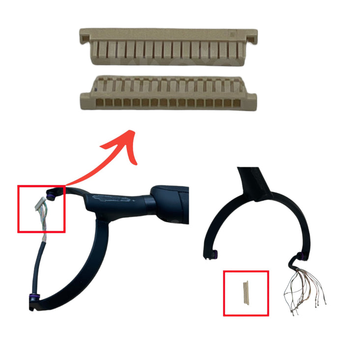 Sony Headphones WH-1000XM5 XM5 Headband Assembly 16-Pin Plastic Main Wire Connector (White) - Parts
