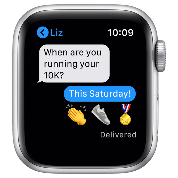 Apple Watch SE (GPS) 40mm Aluminum Case with White Sport Band (Silver) - Refurbished