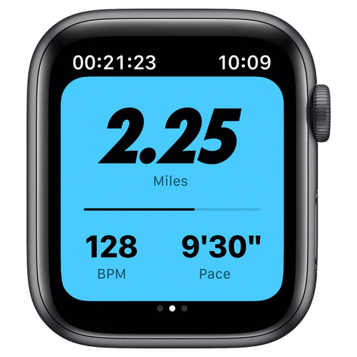 Apple Watch Nike Series 6 (GPS + Cellular) 44mm Aluminum Case (Space Gray) - Refurbished