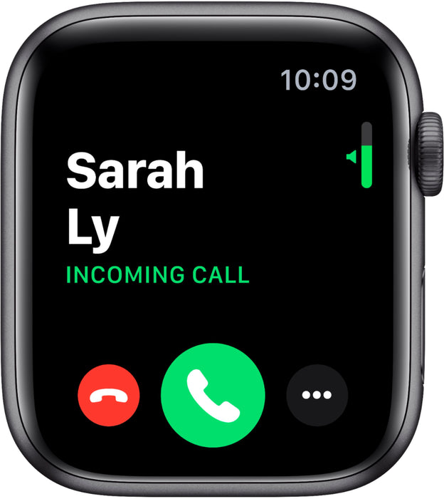 Apple Watch Series 5 (GPS) 44mm Aluminum Case with Black Sport Band (Space Gray) - Refurbished