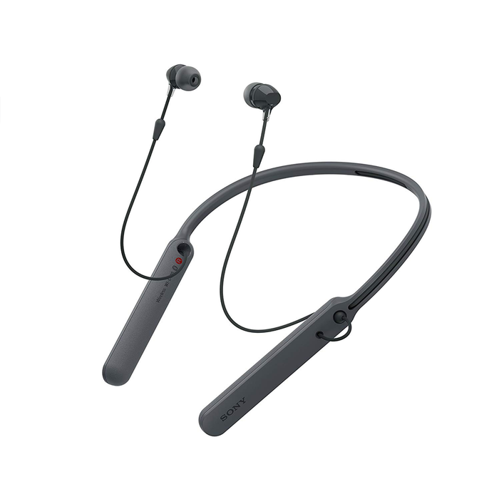 Sony - C400 Wireless Behind-Neck in Ear Headphone (Black) [Refurbished]