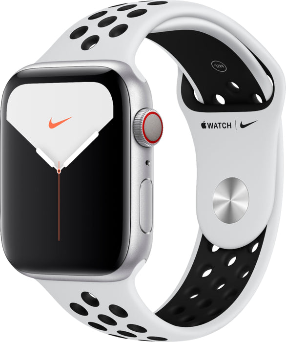 Apple Watch Nike Series 5 (GPS + Cellular) 44mm Aluminum Case (Silver) - Refurbished