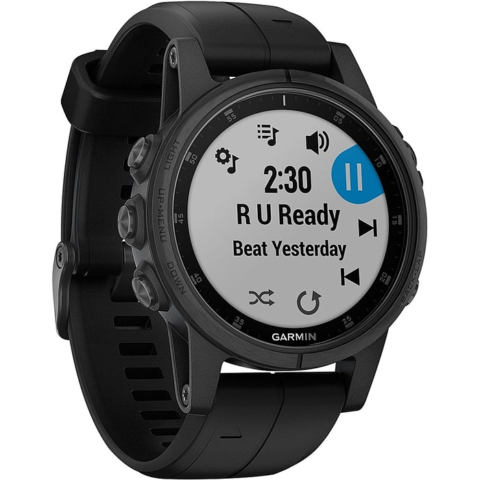 Garmin Fenix 5S Plus Sapphire Smart Watch Fiber-Reinforced Polymer (Black) - Refurbished