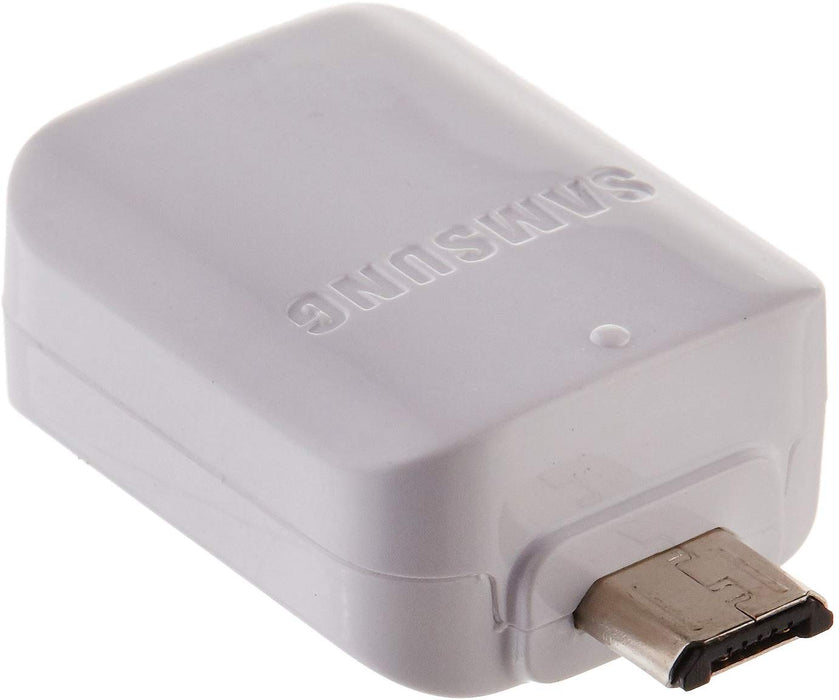Samsung OTG Micro USB to USB Connector Adapter (White) - Accessories