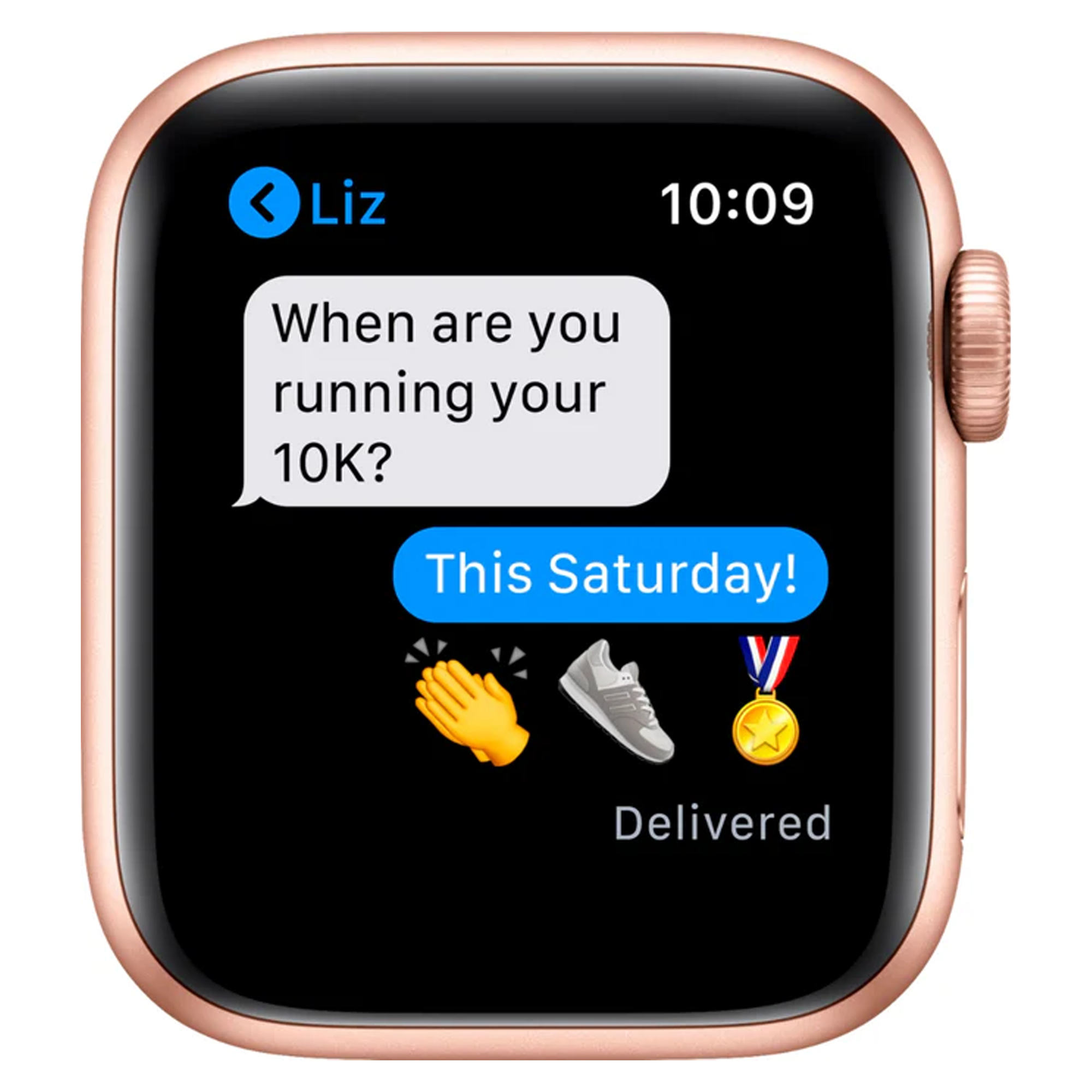Apple Watch SE (GPS) 40mm Aluminum Case with Pink Sport Band (Gold) - Refurbished