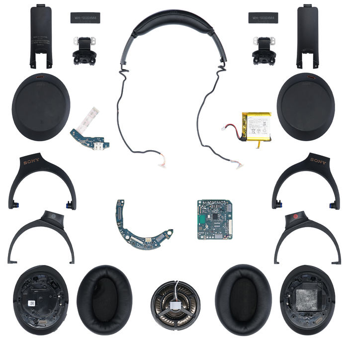 Sony WH-1000XM4 XM4 Wireless Headphones Repair Replacement (Black) - Parts